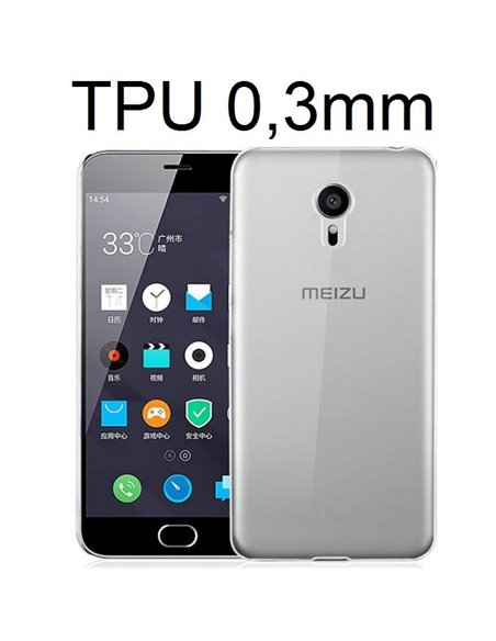 CUSTODIA GEL TPU SILICONE ULTRA SLIM 0,3mm TRASPARENTE per MEIZU M3 NOTE