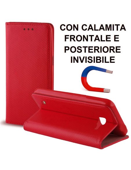 CUSTODIA FLIP ORIZZONTALE per LG K3 (LS450) - ATTENZIONE! NO K3 (K100) - CHIUSURA MAGNETICA INVISIBILE E INTERNO IN TPU COLORE R