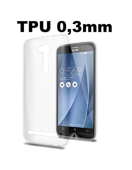 CUSTODIA GEL TPU SILICONE ULTRA SLIM 0,3mm TRASPARENTE per ASUS ZENFONE GO ZB551KL, ZB551ML - 5.5' POLLICI