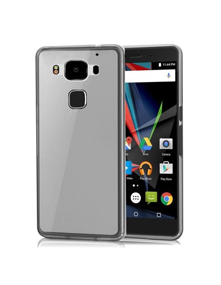 CUSTODIA GEL TPU SILICONE per ARCHOS DIAMOND 2 PLUS COLORE BIANCO TRASPARENTE