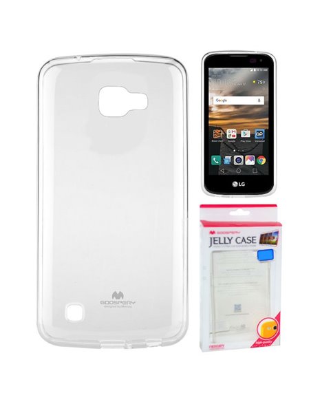 CUSTODIA GEL TPU SILICONE TRASPARENTE per LG K3 (LS450) - ATTENZIONE! NO K3 (K100) ALTA QUALITA' MERCURY BLISTER