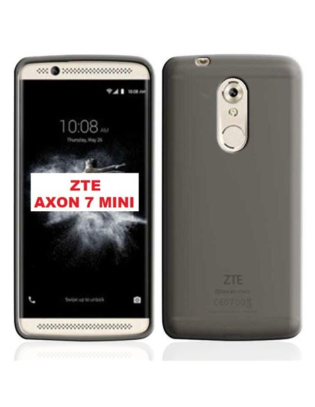 CUSTODIA GEL TPU SILICONE per ZTE AXON 7 MINI COLORE NERO TRASPARENTE