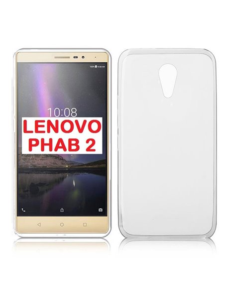 CUSTODIA GEL TPU SILICONE ULTRA SLIM 0,3mm TRASPARENTE per LENOVO PHAB 2