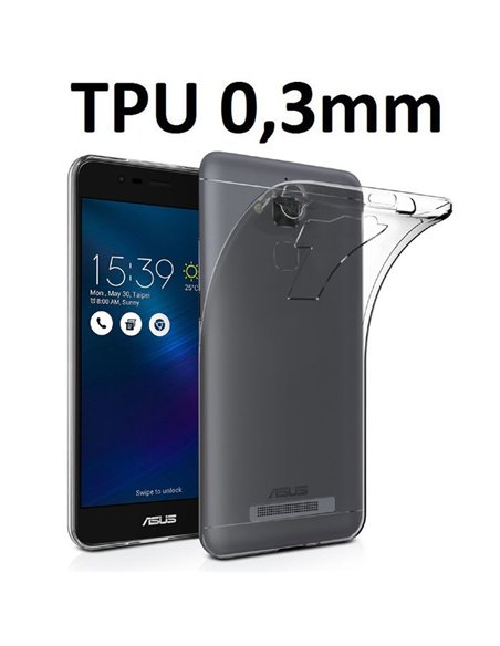 CUSTODIA per ASUS ZENFONE 3 MAX (ZC520TL) - 5.2' POLLICI IN GEL TPU SILICONE ULTRA SLIM 0,3mm TRASPARENTE