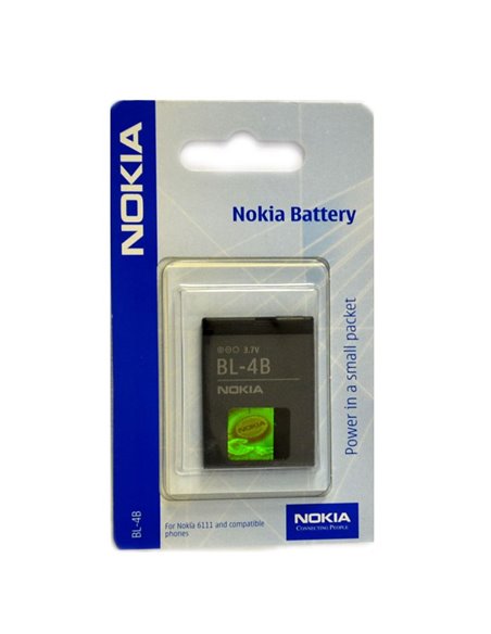 BATTERIA ORIGINALE NOKIA BL-4B per Nokia 6111, N76, 7500 PRISM 700mAh LI-ION BLISTER SEGUE COMPATIBILITA'..