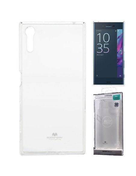 CUSTODIA per SONY XPERIA XZ (F8331), XPERIA XZs (G8231) IN GEL TPU SILICONE TRASPARENTE ALTA QUALITA' MERCURY BLISTER