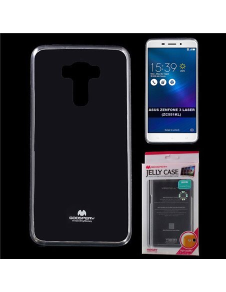 CUSTODIA GEL TPU SILICONE TRASPARENTE per ASUS ZENFONE 3 LASER (ZC551KL) ALTA QUALITA' MERCURY BLISTER
