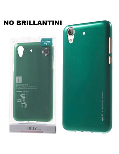 CUSTODIA GEL TPU SILICONE per HUAWEI Y6 II, HONOR 5A COLORE VERDE ALTA QUALITA' MERCURY I-JELLY BLISTER (NO BRILLANTINI)