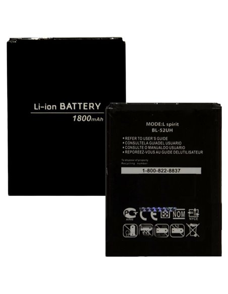 BATTERIA per LG SPIRIT H440N, H420, L70 D320, L70 DUAL D325, L65 D280, L65 DUAL D285 - 2000 mAh LI-ION