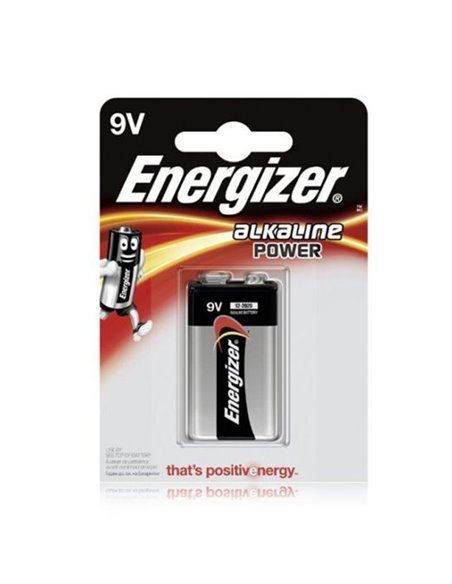 BATTERIA 9V ALKALINE POWER 6LR61 BLISTER 1 PEZZO ENERGIZER