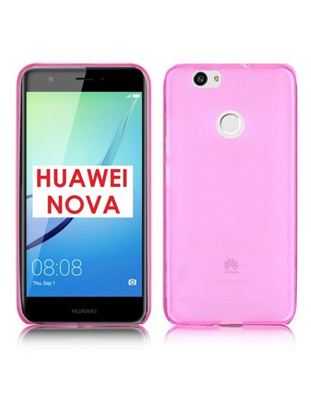 CUSTODIA per HUAWEI NOVA IN GEL TPU SILICONE COLORE ROSA TRASPARENTE