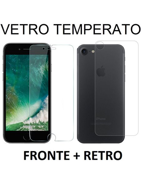 PELLICOLA per APPLE IPHONE SE (2020/2022), IPHONE 8, IPHONE 7 - VETRO TEMPERATO FRONTE + RETRO 0,33mm - ATTENZIONE..