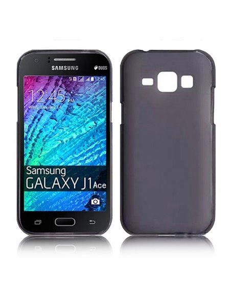 CUSTODIA per SAMSUNG SM-J110 J1 ACE, J111 J1 ACE NEO IN GEL TPU SILICONE COLORE NERO TRASPARENTE