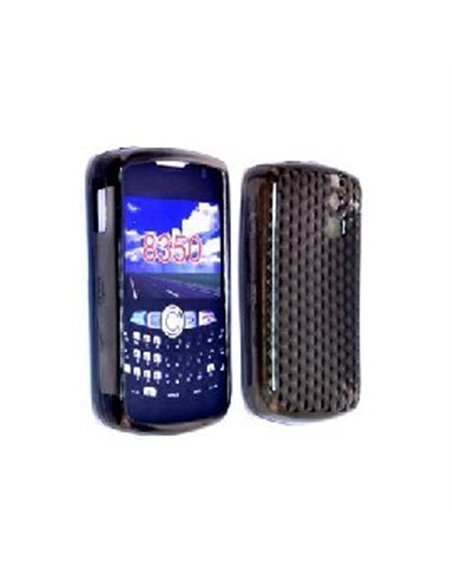 CUSTODIA GEL TPU SILICONE SEMI-RIGIDA per BLACKBERRY Curve 8350i COLORE NERO