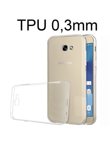 CUSTODIA per SAMSUNG SM-A320 GALAXY A3 (2017) IN GEL TPU SILICONE ULTRA SLIM 0,3mm TRASPARENTE