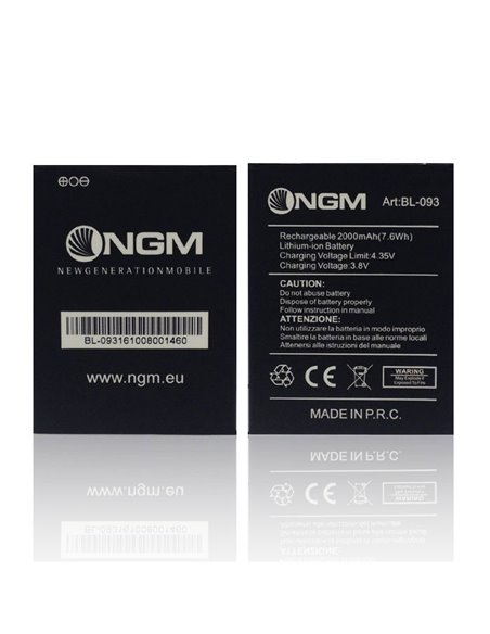 BATTERIA ORIGINALE NGM NGM BL-93 / BL-093 per YOU COLOR E505, E505 PLUS, YOU COLOR E506, E506 PLUS, YOU COLOR E507 - 2000 mAh LI