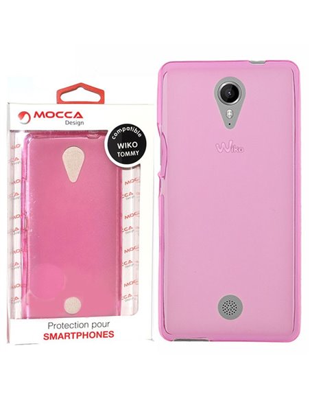 CUSTODIA per WIKO TOMMY IN GEL TPU SILICONE COLORE ROSA MOCCA BLISTER