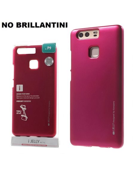 CUSTODIA per HUAWEI P9 IN GEL TPU SILICONE COLORE FUCSIA ALTA QUALITA' MERCURY I-JELLY BLISTER (NO BRILLANTINI)