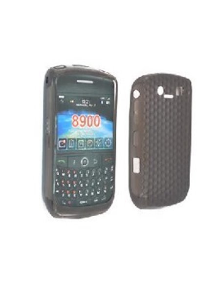 CUSTODIA GEL TPU SILICONE SEMI-RIGIDA per BLACKBERRY 8900 CURVE COLORE NERO