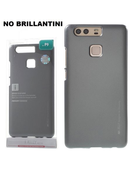 CUSTODIA per HUAWEI P9 IN GEL TPU SILICONE COLORE GRIGIO ALTA QUALITA' MERCURY I-JELLY BLISTER (NO BRILLANTINI)