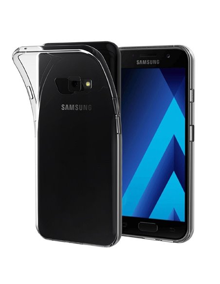 CUSTODIA per SAMSUNG SM-A320 GALAXY A3 (2017) IN GEL TPU SILICONE TRASPARENTE