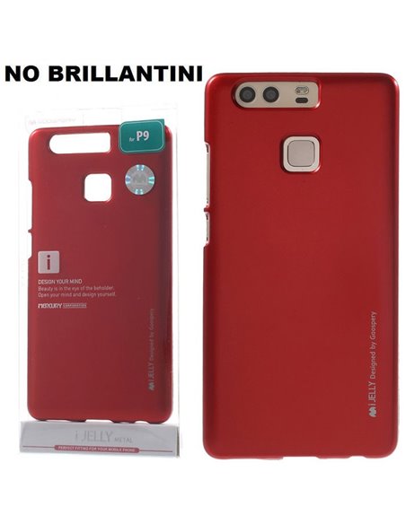 CUSTODIA per HUAWEI P9 IN GEL TPU SILICONE COLORE ROSSO ALTA QUALITA' MERCURY I-JELLY BLISTER (NO BRILLANTINI)
