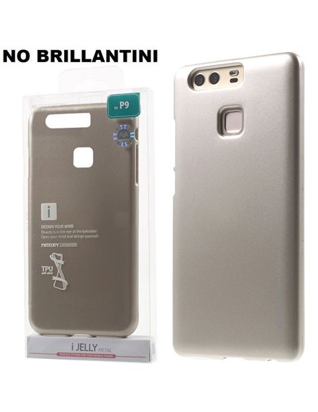 CUSTODIA per HUAWEI P9 IN GEL TPU SILICONE COLORE ORO ALTA QUALITA' MERCURY I-JELLY BLISTER (NO BRILLANTINI)