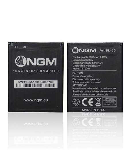 BATTERIA ORIGINALE NGM BL-55 per FORWARD RACING HD 2000 mAh LI-ION BULK