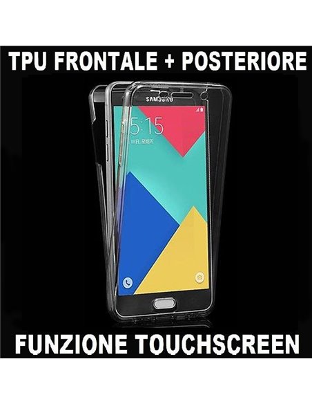 CUSTODIA per SAMSUNG SM-A510 GALAXY A5 (2016) IN GEL TPU SILICONE FRONTALE + POSTERIORE ULTRA SLIM 0,3mm TRASPARENTE