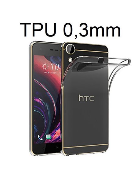 CUSTODIA per HTC DESIRE 10 LIFESTYLE, DESIRE 10 LIFESTYLE DUAL IN GEL TPU SILICONE ULTRA SLIM 0,3mm TRASPARENTE