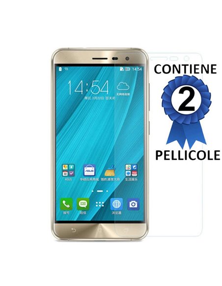 PELLICOLA per ASUS ZENFONE 3, ZE552KL, 5.5' POLLICI - PROTEGGI DISPLAY CONFEZIONE 2 PEZZI