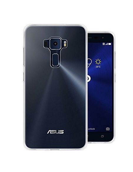 CUSTODIA per ASUS ZENFONE 3 LASER (ZC551KL), 5.5' POLLICI IN GEL TPU SILICONE TRASPARENTE