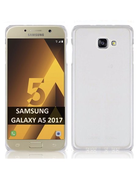 CUSTODIA per SAMSUNG SM-A520 GALAXY A5 (2017) IN GEL TPU SILICONE COLORE BIANCO TRASPARENTE