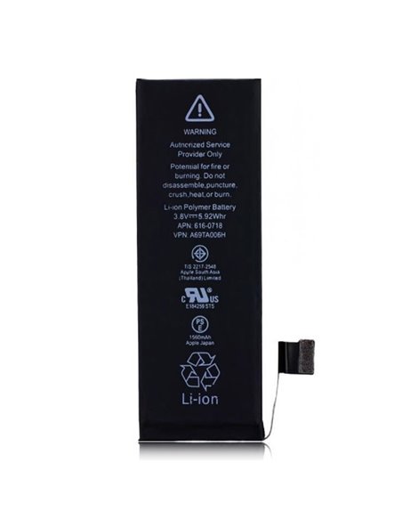 BATTERIA OEM per APPLE IPHONE 5s - APN 616-0718 - 1560 mAh LI-ION BULK (NO LOGO APPLE)