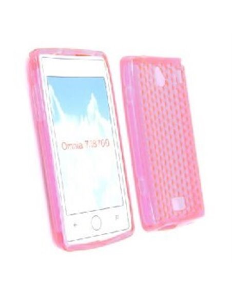 CUSTODIA GEL TPU SILICONE per SAMSUNG I8700 Omnia 7 COLORE ROSA