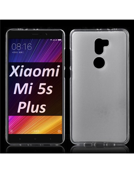 CUSTODIA per XIAOMI MI 5S PLUS - 5.7' POLLICI IN GEL TPU SILICONE COLORE BIANCO TRASPARENTE