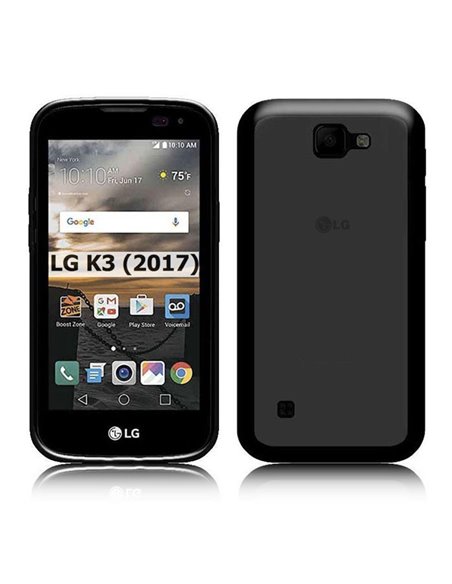 CUSTODIA per LG K3 (2017) IN GEL TPU SILICONE COLORE NERO