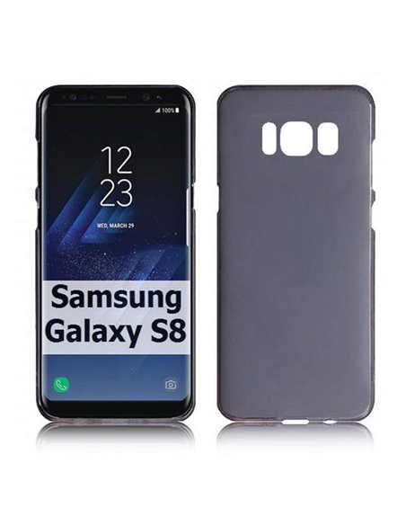 CUSTODIA per SAMSUNG SM-G950 GALAXY S8 IN GEL TPU SILICONE COLORE NERO TRASPARENTE