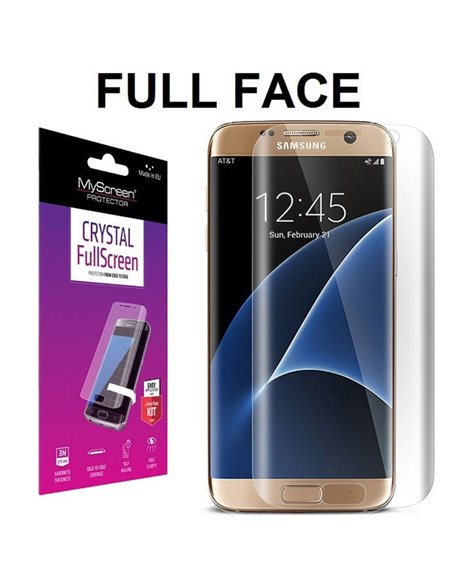 PELLICOLA per SAMSUNG SM-G935 GALAXY S7 EDGE - PROTEGGI DISPLAY FULL FACE (COPERTURA TOTALE) BLISTER