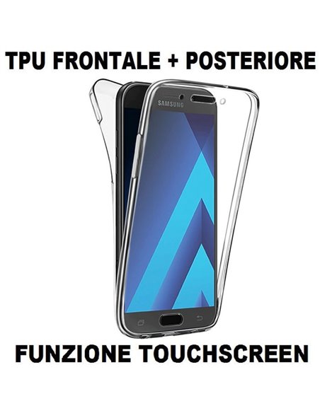 CUSTODIA per SAMSUNG SM-A320 GALAXY A3 (2017) IN GEL TPU SILICONE FRONTALE + POSTERIORE ULTRA SLIM 0,3mm TRASPARENTE