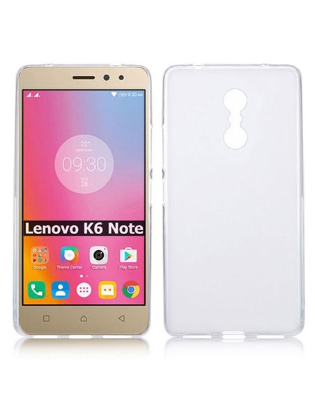 CUSTODIA per LENOVO VIBE K6 NOTE (K53a48) IN GEL TPU SILICONE COLORE BIANCO TRASPARENTE