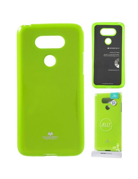 CUSTODIA per LG G6, H870, G6 DUAL SIM H870DS COLORE VERDE LUCIDO CON GLITTER ALTA QUALITA' MERCURY BLISTER