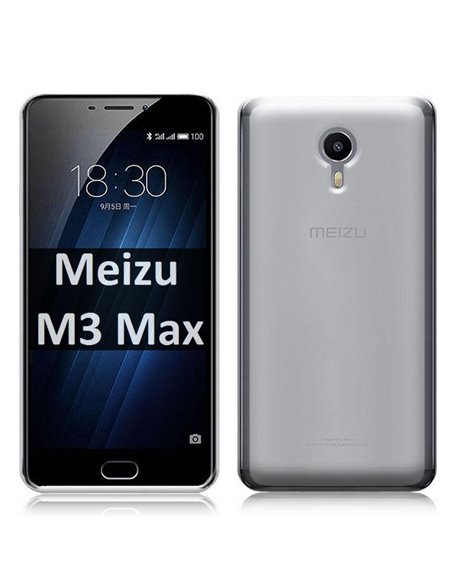 CUSTODIA per MEIZU M3 MAX IN GEL TPU SILICONE COLORE BIANCO TRASPARENTE