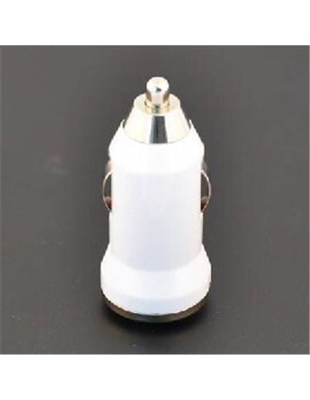 CARICATORE AUTO MINI 1000mAh CON 1 PORTA USB COLORE BIANCO CONFEZIONATO IN BUSTINA (CAUSB.MINI.BI)