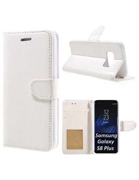 CUSTODIA per SAMSUNG SM-G950 GALAXY S8 - FLIP ORIZZONTALE SIMILPELLE CON INTERNO IN TPU E CHIUSURA MAGNETICA COLORE BIANCO