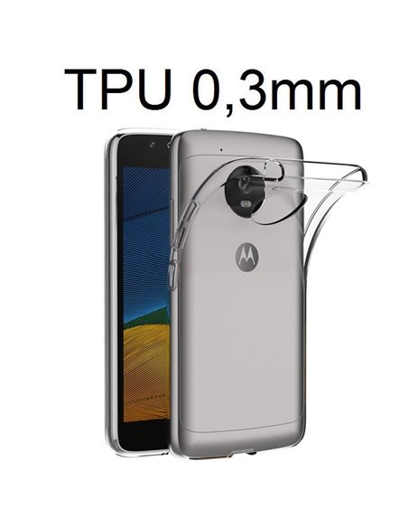 CUSTODIA per LENOVO MOTO G5 IN GEL TPU SILICONE ULTRA SLIM 0,3mm TRASPARENTE