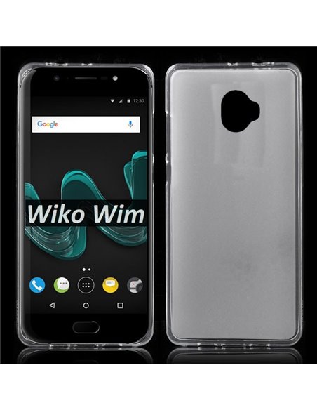 CUSTODIA per WIKO WIM - 5.5' POLLICI IN GEL TPU SILICONE COLORE BIANCO TRASPARENTE