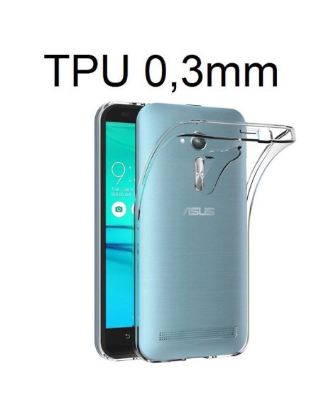 CUSTODIA per ASUS ZENFONE GO ZB500KL, ZB500KG - 5' POLLICI IN GEL TPU SILICONE ULTRA SLIM 0,3mm TRASPARENTE