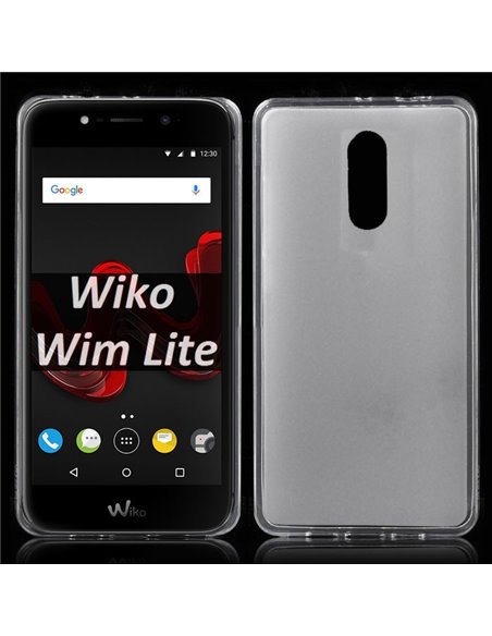 CUSTODIA per WIKO WIM LITE - 5.0' POLLICI IN GEL TPU SILICONE COLORE BIANCO TRASPARENTE