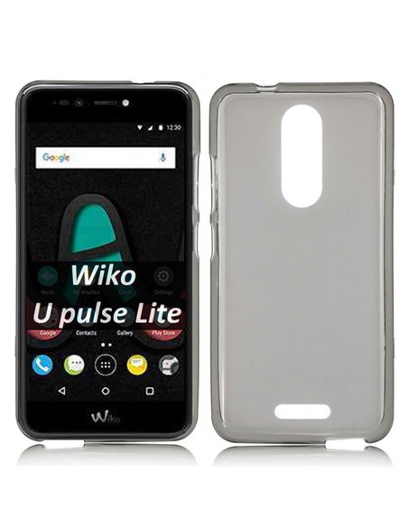 CUSTODIA per WIKO U PULSE LITE - 5.2' POLLICI IN GEL TPU SILICONE COLORE NERO TRASPARENTE